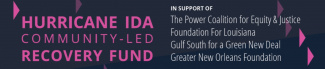 Hurricane Ida Community Led-Recovery Fund Banner Image
